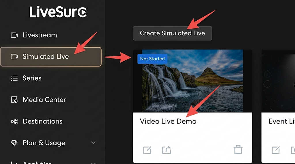 Simulated Live Event